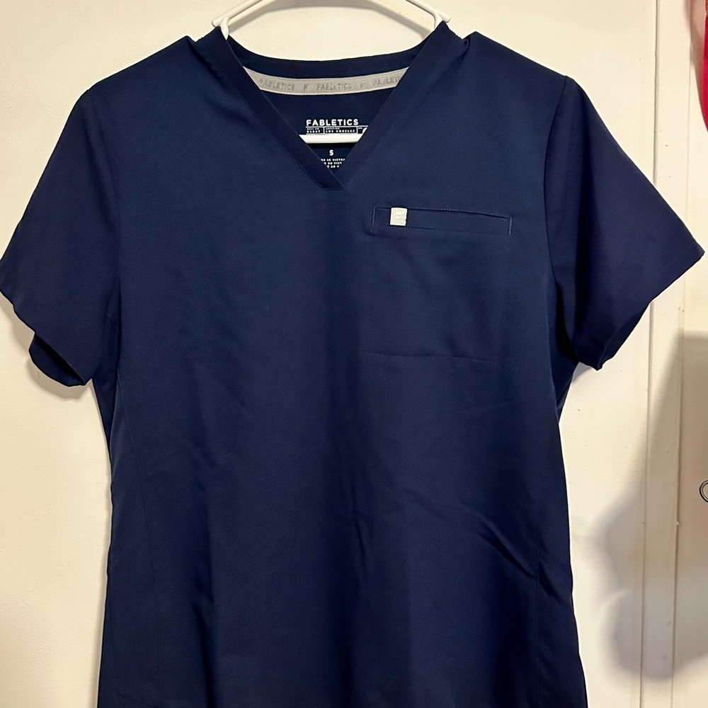 Fabletics Navy Blue Scrub Set